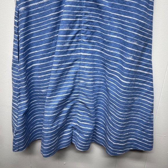 Gap Linen Cotton Blend Striped Blue Sleeveless Fit & Flare Women's Dress Size 2 - Picture 10 of 14